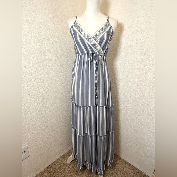 Angie Dresses & Skirts - Angie blue and white striped maxi dress. Size small‎